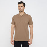 Men’s camel brown Oversized polo Tee